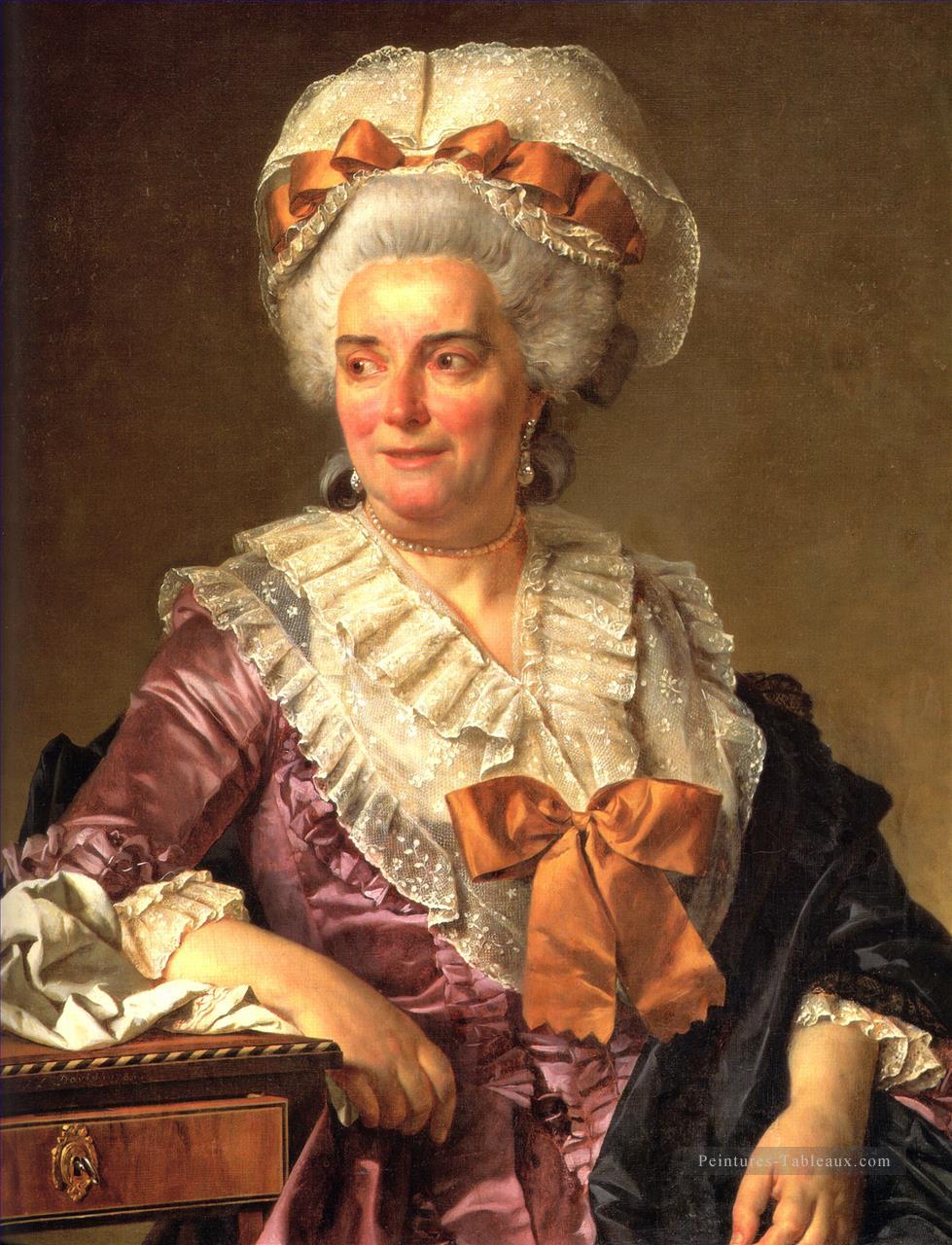 Portrait de Geneviève Jacqueline Pécoul néoclassicisme Jacques Louis David Peintures à l'huile